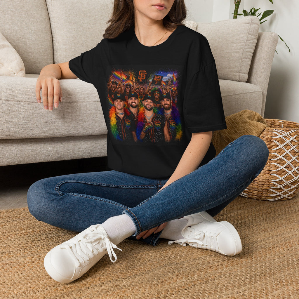 SF Giants Pride "The God Squad 🏳️‍🌈" T-Shirt | Rainbow LGBTQ Baseball Tee | All Profits go to Charity
